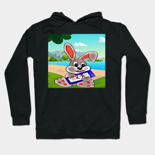 Rabbit with Mobile phone Hoodie